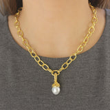 South Sea Pearl With Granulated Cap & Bale Pendant