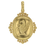 "Rampant Pegasus" Pendant With "Astra" Granulation and Narrow Clip Bale