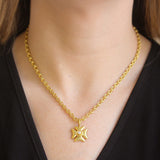 Small Maltese Cross Pendant with Diamond and Jump Ring