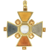 Fall Venetian Glass Intaglio "Bomarzo" Brooch and Pendant with Faceted Citrine