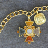 Fall Venetian Glass Intaglio "Bomarzo" Brooch and Pendant with Faceted Citrine