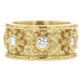 "Daisy" Diamond Flat Band Ring