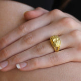 Gold "Fat Bee" Ring with Split Shank