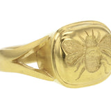 Gold "Fat Bee" Ring with Split Shank