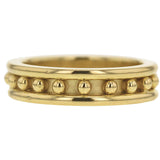 Narrow Gold Granulated Stack Ring