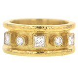 Princess & Round Cut Diamond Alternating Ring