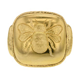 Gold Cushion Fat Bee Ring