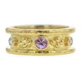 Pink Sapphire & Diamond Cigar Band