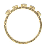 Diamond Flat Ribbon Stack Ring with Diamonds