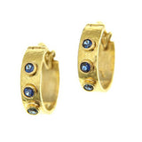 Blue Sapphire small flat ribbon hoop
