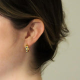 Blue Sapphire small flat ribbon hoop