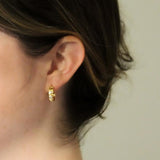 Diamond small flat ribbon hoop
