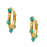 Sleeping Beauty Turquoise Hoop Earrings