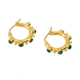 Emerald Big Baby Hoops