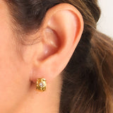 Diamond Baby Curved Wide Hoops