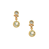 Aquamarine and Diamond Drop Earrings