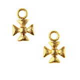 Small Maltese Cross Earring Charms for Hoops