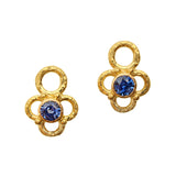 Blue Sapphire Wire Arches Earring Charms for Hoops