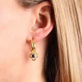 Blue Sapphire Wire Arches Earring Charms for Hoops