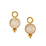 Rock Crystal ‘Turtle’ Earring Charms for Hoops