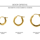 Horizontal Gold Dome Oval Earring Charms With Three Gold Triads