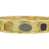 Venetian Glass Intaglio "Chimera Quadrato Antico & Flying Pegasus" Thin Bangle Bracelet