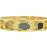 Venetian Glass Intaglio "Chimera Quadrato Antico & Flying Pegasus" Thin Bangle Bracelet