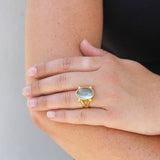 Cabochon Aquamarine Ring