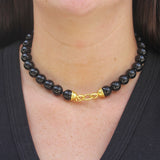 'Cassandra' Clasp with Onyx Beads
