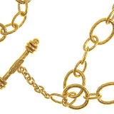 21" "Garda" Link Necklace With Gold Toggle