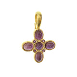 Amethyst "Clover" Pendant With Faceted Amethyst and Clip Bale