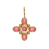 Small Pink Tourmaline "Clover" Pendant With Jump ring