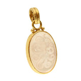 Rock Crystal Vertical Oval "Octopus" Pendant with double-banded hinged bale