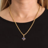 Iolite Swinging Jump Ring Pendant