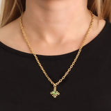 Peridot Swinging Jump Ring Pendant