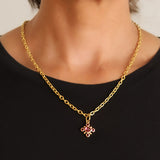 Pink Tourmaline Jump Ring Pendant