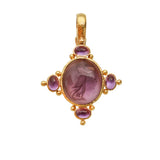 Mulberry and Amethyst 'Temple Dancer' Pendant