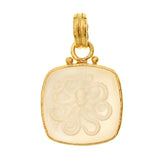 Rock Crystal Cushion "Octopus" Pendant with double-banded hinged bale