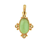 Nile Venetian Glass and Peridot 'Standing Goddess' Pendant