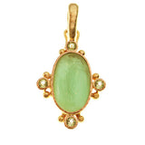 Nile Venetian Glass and Peridot 'Standing Goddess' Pendant