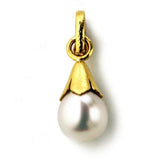 White South Sea Pearl Pendant with Eggplant Cap