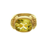 Faceted Lemon Citrine Ring