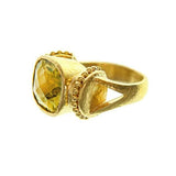 Faceted Lemon Citrine Ring