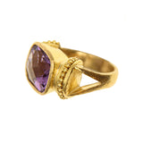Faceted Amethyst Ring