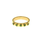 Tsavorite Flat Ribbon Stack Ring
