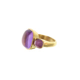 Amethyst Three-Stone Ring