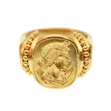 Gold 'Artemis' Ring with Split Shank