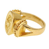 Gold 'Artemis' Ring with Split Shank