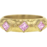 Harlequin Pink Sapphire Stack Ring