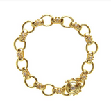 Diamond Daisy Link Bracelet with Diamond Box Clasp